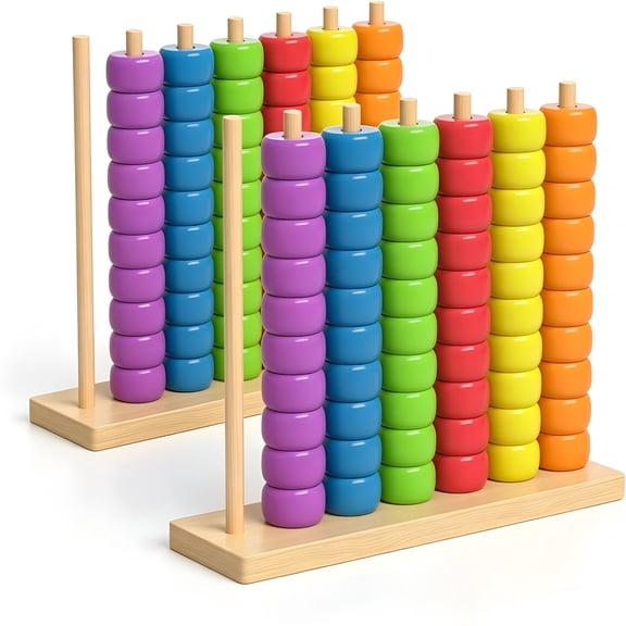 BESTSKY Color Matching Stacking Puzzle Game,Fast Pattern Challenge Ring Stack for 2 Players,Color Stacking Challenge,Tabletop Brain Teaser for Family Game Night (1Pcs)