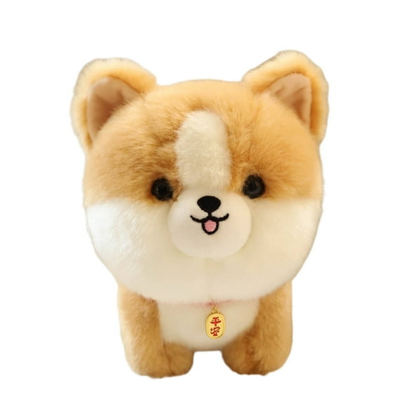 BESTSKY Corgi Gifts,20cm Cute Dog Shape Corgi Stuffed Animal,Blessing Necklace Soft Touch Puppy Stuffed Animal,Style1