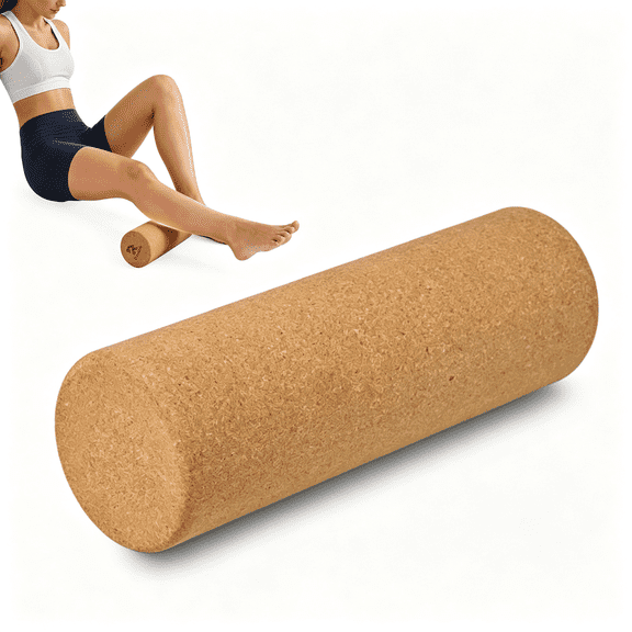 BESTSKY Cork Roller 12 Inch, Full Body Stretch and Muscle Massage Roller | Natural Cork, Firm Support for Feet & Calves Stretching, Rolling, and Full Body Muscle Release.