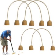 BESTSKY Cotton Rope Croquet Wickets 5Pcs Soft Croquet Game Wickets 7.09x5.91in Croquet Sticks Rope Croquet Wickets Set for Family Game