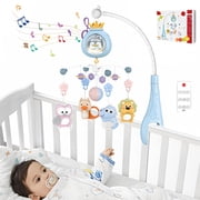 BESTSKY Crib Mobile,Easy Installation and Secure Mounting Crib Mobile Arm,Smooth Rotation and Calming Motion Effect Crib Mobile for Boys,Blue