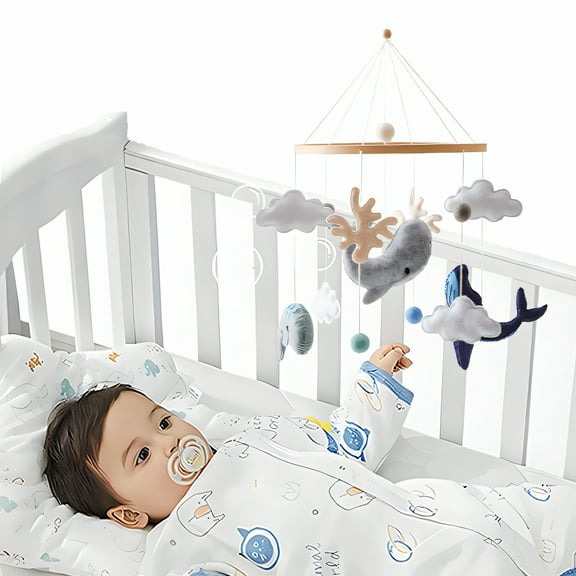 BESTSKY Crib Mobile,Easy Installation and Secure Mounting Crib Toys Hanging,Smooth Rotation and Calming Motion Effect Mobile for Crib,Type1