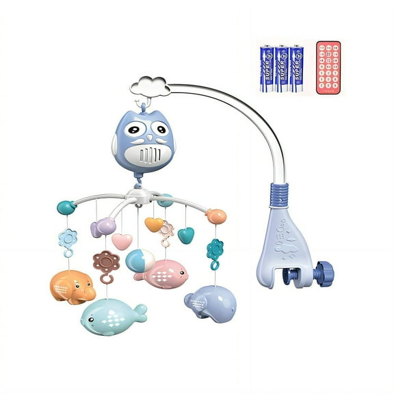 BESTSKY Crib Mobile,Soft and Calming Musical Tones Mobile for Crib,Vibrant and Attention-Grabbing Colors Baby Mobile,Blue
