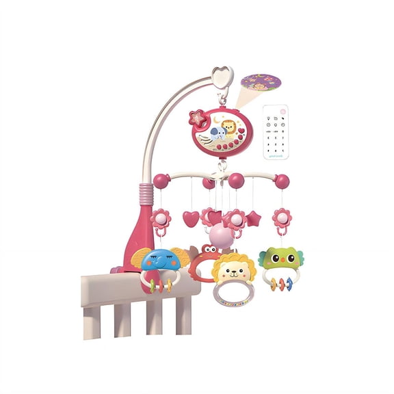 BESTSKY Crib Mobile With Adjustable Volume, Warm Lighting Nursery Toys, Quiet Rotation Bedtime Soothing