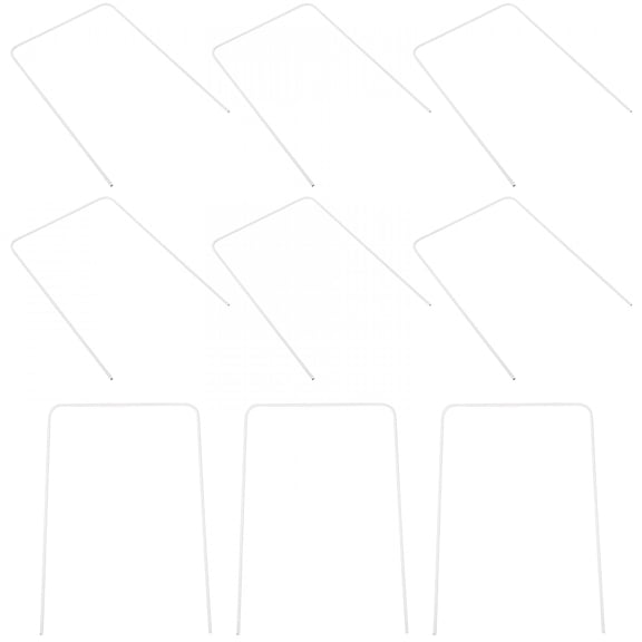 BESTSKY Croquet Square Wickets Hoops with Coating Replacement Heavy White Iron 9 Pcs