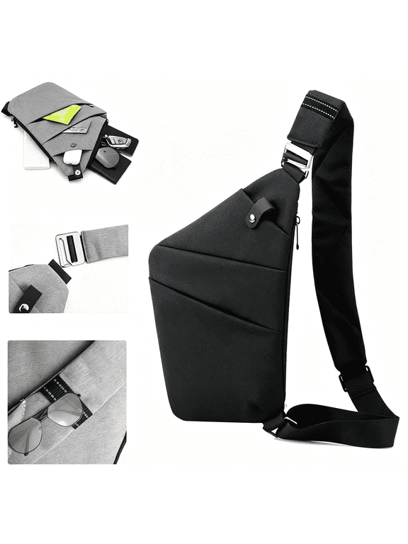 Crossbody Travel Bags for Women, Anti Theft Proof Safe Slim Sling Travel Purses, Personal Flex Shoulder Bag for Men Women Lightweight Breathable Travel Bag