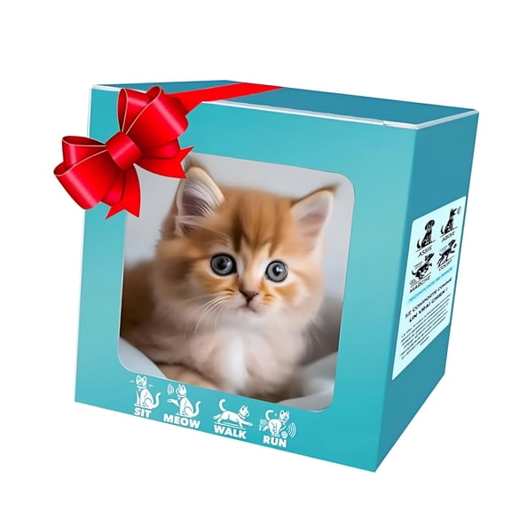 BESTSKY Cuddly Robotic Cats Plush Toy With Automatic Response Barking Tail Wagging Robot Life Like For Toddler Companion