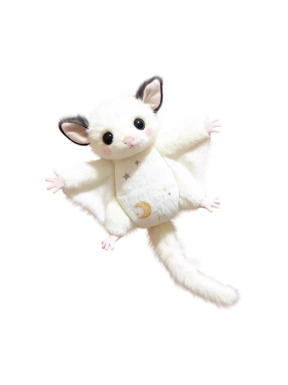 Cute Flying Squirrel Plush Keychain, Soft Fluffy Sugar Glider Stuffed Animal Keyring, Cute Bag Charms Mini Plushie Bag Charm Pendant for Backpack Purse, Ideal Gift,1Pc.
