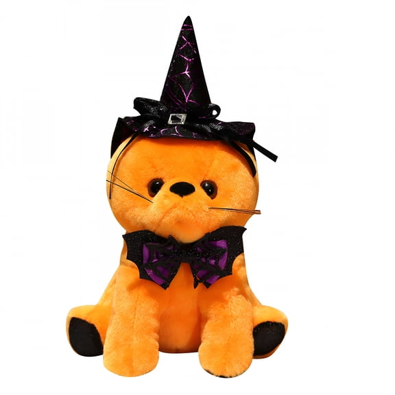 BESTSKY Cute Ghost Cat Plush Toy Halloween Black Cat Soft Stuffed Animal Doll