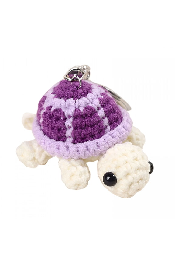 Cute Knitted Turtle Keychain Emotional Support Positive Crochet Sea Turtles Dolls Funny Knitted Mini Turtle Gifts for Room Home Decor