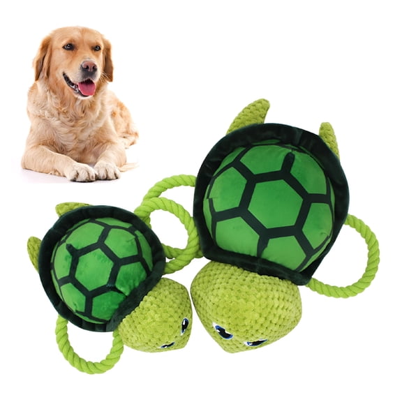 BESTSKY Cute Stuffed Dog Rope Toys, Tug of War Plush Turtle Dog Toy for Large Breed, Cute Squeaky Dog Chew Toys for Puppy, Small, Middle, Big Dogs