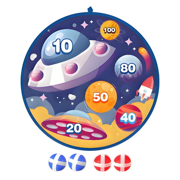 BESTSKY Dart Board,Dartboard with 4 Sticky Balls,Foldable Storage Kids Outdoor Games,Multcolor2