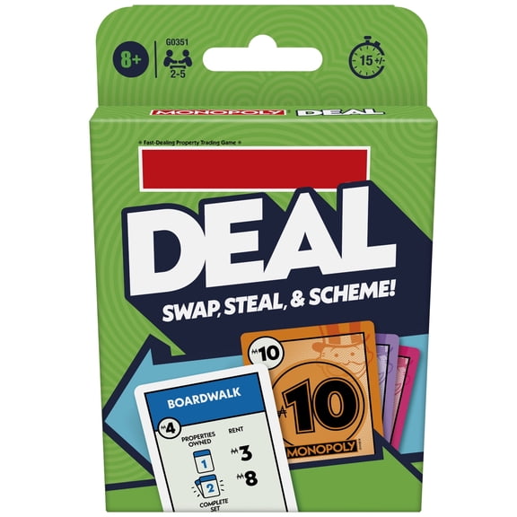BESTSKY Deal Card Game, Quick-Playing Family Card Game for 2-5 Players, Ages 8+ Games and Fun