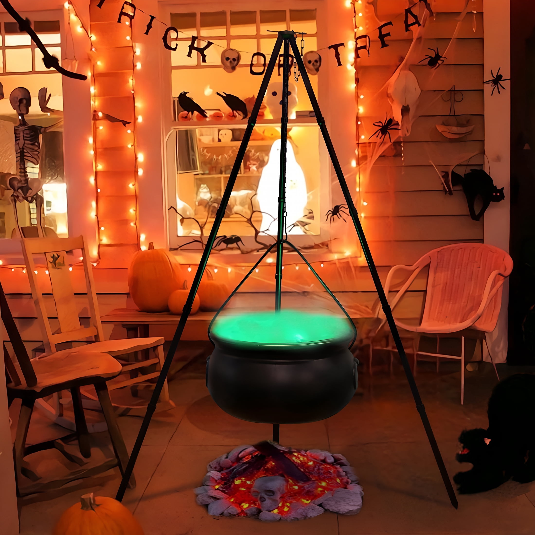 Witches Timer BESTSKY Decorations Witches Cauldron Outdoor Large Decor on Tripod with ...