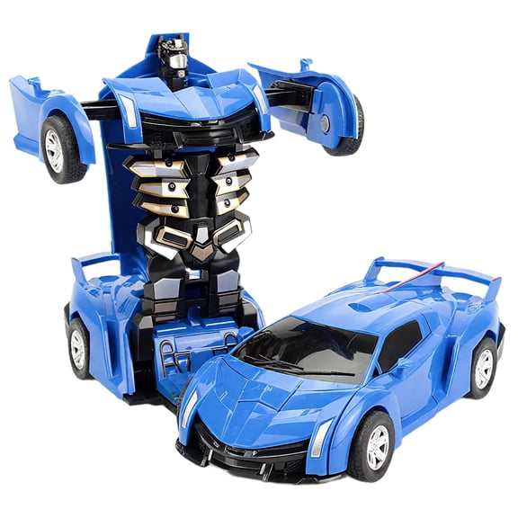 BESTSKY Deformation Robot Toy, Collision Transforming Truck, Blue