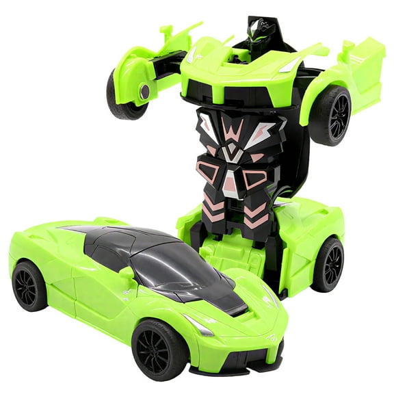 BESTSKY Deformation Robot Toy,Flat Floors Action Figure,Inertia Sliding Car Truck Model,Green