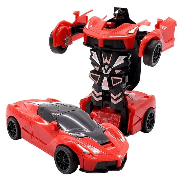 BESTSKY 2026 New Deformation Robot Toy,Not Easily Broken Action Figure,Flat Floors Car Truck Model,For Playroom,Collection,Gift,Red