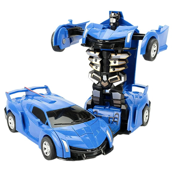 BESTSKY Deformation Robot Toy,Tank Racer Action Figure,Collision Transformation Car Truck Model,Blue