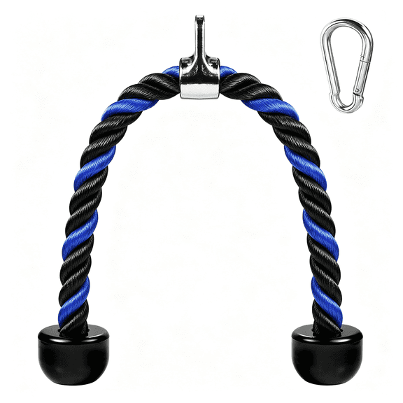 BESTSKY Deluxe Tricep Rope Pull Down Cable, 27 & 36 Inch Rope Length, Easy to Grip & Non-Slip Cable Attachment for Gym Workout Exercise, Tricep Rope
