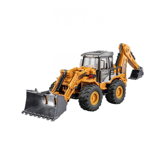 BESTSKY Die-cast Excavator Backhoe Front Loader Truck 1/40 Metal Engineering Vehicle Construction Tractor Model Collection Bulldozer Back Hoe Truck Decoration Toy for Kids
