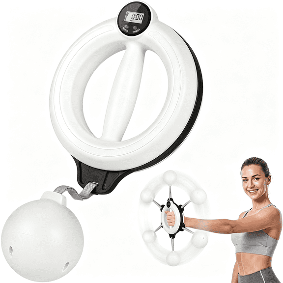 BESTSKY Digital Display Arm&Shoulder Workout,360 Hand-Crank Forearm Trainer,Shoulder Exercise&Mobility Trainer for Home,Upper Body Strength Fitness for Men&Women