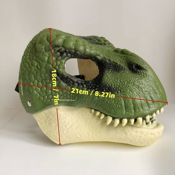 BESTSKY Dinosaur Dog Mask with Moving Jaw, Soft Latex Pet Costume for Halloween, Funny Animal Headpiece for Party Cosplay and Photo Props, Adjustable Accessory