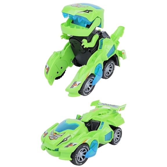 BESTSKY Dinosaur LED Car Toys for Kid Boys Dinosaur Transform Car Toy Automatic Dino Dinosaur Transformer Toy Car for Kids 3+ Years Old