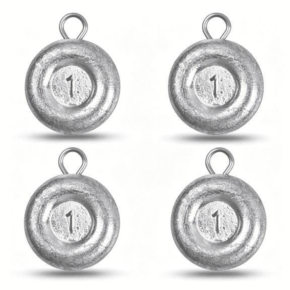 BESTSKY Disc Sinkers Fishing Weights Coin Fishing Sinkers Weights Saltwater Surf Fishing Weights Bottom Drifting Trolling Catfishing Fishing Sinkers Saltwater Gear Tackle 1Oz 2Oz 3Oz 4Oz 5Oz 6Oz 8Oz