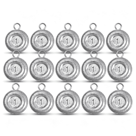 BESTSKY Disc Sinkers Fishing Weights,Coin Sinkers Weights Saltwater Surf Fishing Weights Catfishing Gear Tackle Fishing Weights Sinkers 8Oz 6Oz 5Oz 4Oz 3Oz 2Oz 1Oz