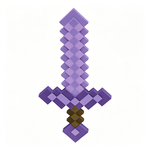 BESTSKY Disguise Toy Weapon, Enchanted Purple Sword Costume Accessory, Plastic Video Game Inspired Toy Replica, Purple, Durable Lightweight 20.25 Inch Length Sword