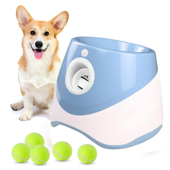 BESTSKY Dog Ball Launcher for Large Dogs - Auto Dog Ball Launcher - Auto Ball Thrower for Dogs - Dog Fetch Machine - Ball Launcher for Small Dogs - Light Blue - 10"