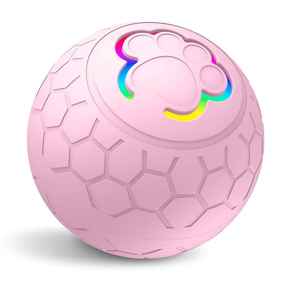 BESTSKY Dog Toys,Smart Rolling Dog Ball,Automatic Movement Stimulates Pet Curiosity Interactive Dog Toys,Pink