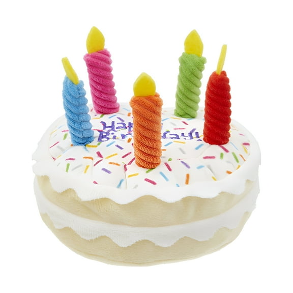 BESTSKY Dog Birthday Toy Dog Birthday Cake Toy Squeaky Dog Toy Soft Plush Dog Toy