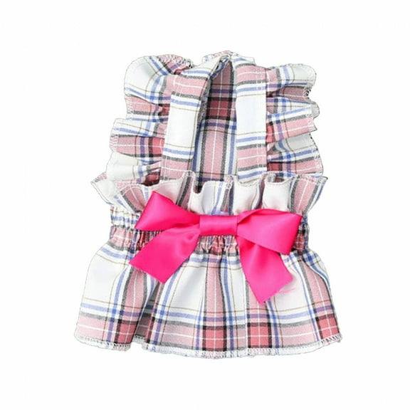 BESTSKY Dog Clothes for Small Dogs,Comfortable Fabric Puppy Clothes,Sweet Design Dog Dress,Rose Red,XS