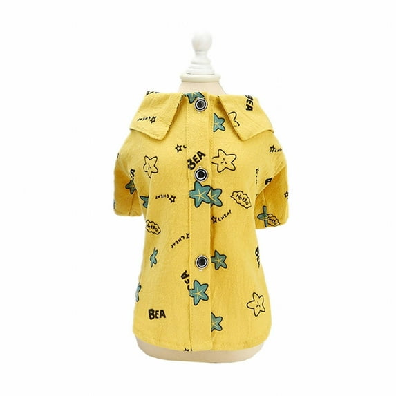BESTSKY Dog Clothes for Small Dogs,Easy to Clean Puppy Clothes,Showcases Vitality Dog Shirt,Yellow,XXL