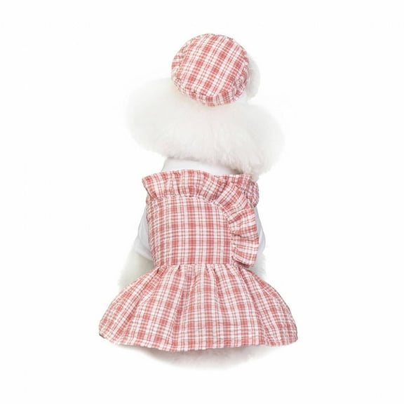 BESTSKY Dog Clothes for Small Dogs,Perfect Gift Puppy Clothes,Right Fit Dog Dress,Pink,XL