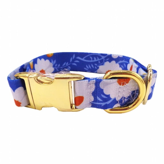 BESTSKY Dog Collar,Fashionable Colors Dog Harness,Easy Storage Dog Leash,Daisy,L 2.5*60cm