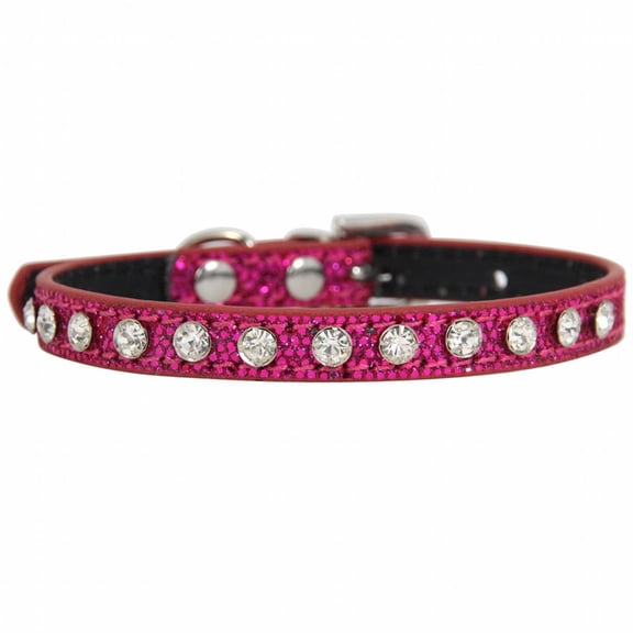 GASTROPOD LED Dog Collar Durable Leather,Rose Red XS