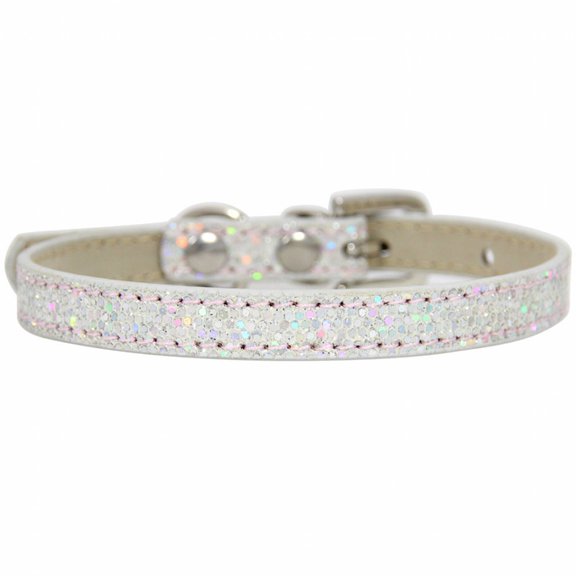 BESTSKY Dog Collars,Ideal Pet Accessory Dog Collars Led,Suitable for Cats and Dogs Leather Dog Collar,Light silver,M