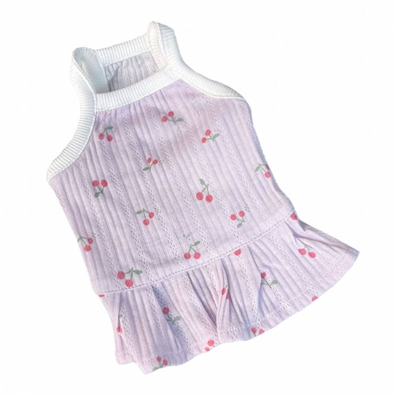 BESTSKY Dog Dresses,Beautiful Cute Look Puppy Wedding Dress,Teddy Pomeranian Fit Dog Clothes,Purple,L