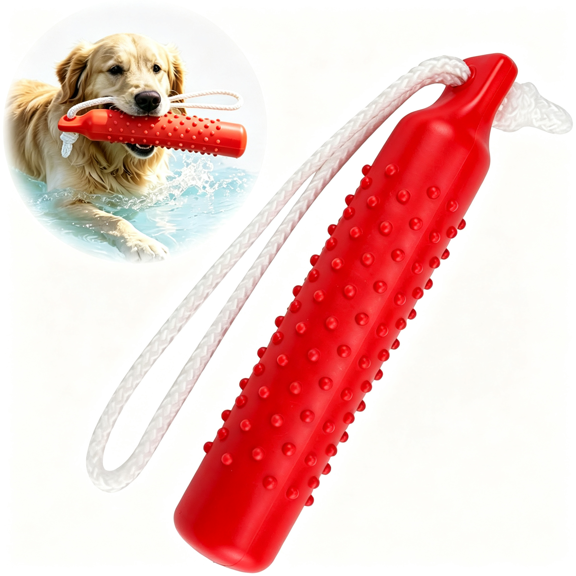 BESTSKY Dog Float Toy, Retriever Training Dummy, Floating Dog Toys for Water Fetch, Lightweight for Float on the Water Pool Fetch Rope, Interactive Pool Toy for Small to Large Dogs