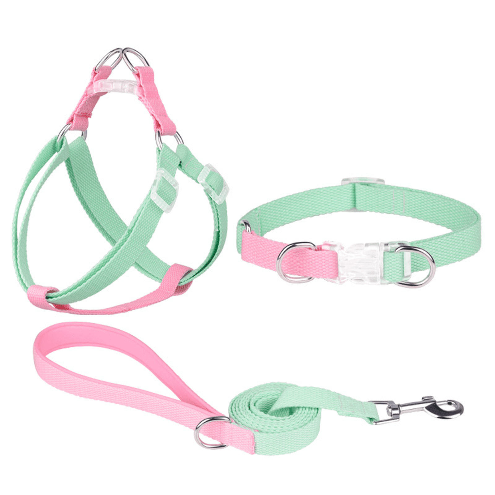 BESTSKY Dog Harness, Dog Harness for Large Dogs, Small Dog Harness, No Pull Dog Harness Collar Leash Set