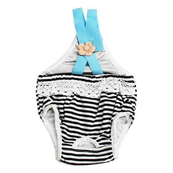 QARUN Dog Pants Hand-Washed Or Machine-Washed Nappies XL Black Washable Reusable