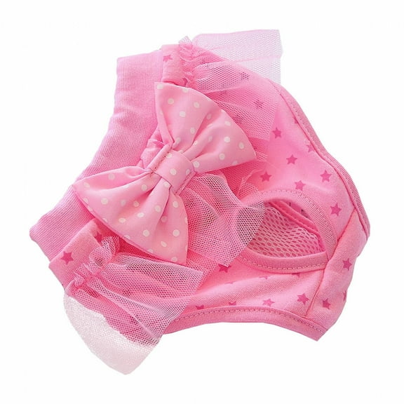 BESTSKY Dog Pants,High-Quality Fabric Dog Nappies,Leak-Proof Design Dog Diapers,Pink,S