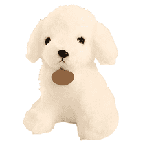 BESTSKY Dog Stuffed Animal,Playful Curly Fur Stuffed Dog,Adds Its Charm and Cuteness Puppy Stuffed Animal,White,20cm