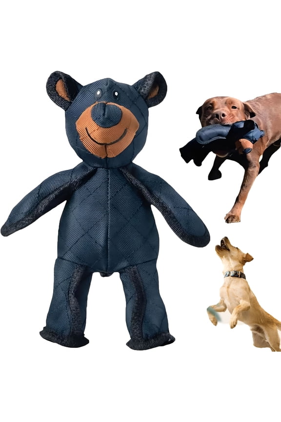 Dog Toy, Guaranteed Indestructible Dog Toy, Unbreakable Bear Dog Toy, Extreme Bear Dog Toy for Aggressive Chewers Large (1)