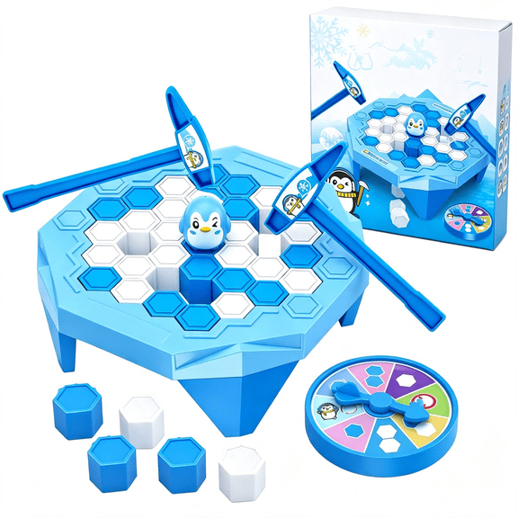 BESTSKY Dont Break the Ice Game, Trap Break Ice Game Interactive Game Ice Block Breaking Game for Party, Family Gathering, Gifts, Tabletop Games (Interactive Game Dont Break the Ice Game Penguin)