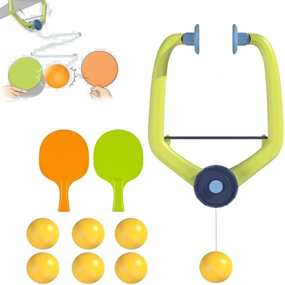 BESTSKY Door Ping Pong Game Over the Door - Hanging Table Tennis Trainer with Adjustable Height, Portable Doorway Pingpong Starter Kit for Kids, Indoor Hand Eye Coordination Sports Toy