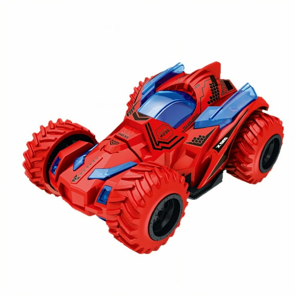 BESTSKY Double Side Car,Upright Rotation Cars Toys,Non-Slip Tires Toy Car,Red