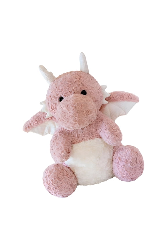 Dragon Stuffed Animal Plush Toy,Dragon Plush Toys with Wing,Soft Cartoon Flying Dragon Pillow Doll Gifts for Baby Pink